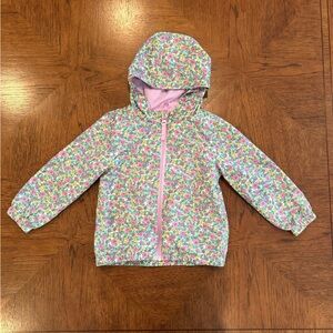 Cat & Jack Purple and Pink Floral Hooded Jacket